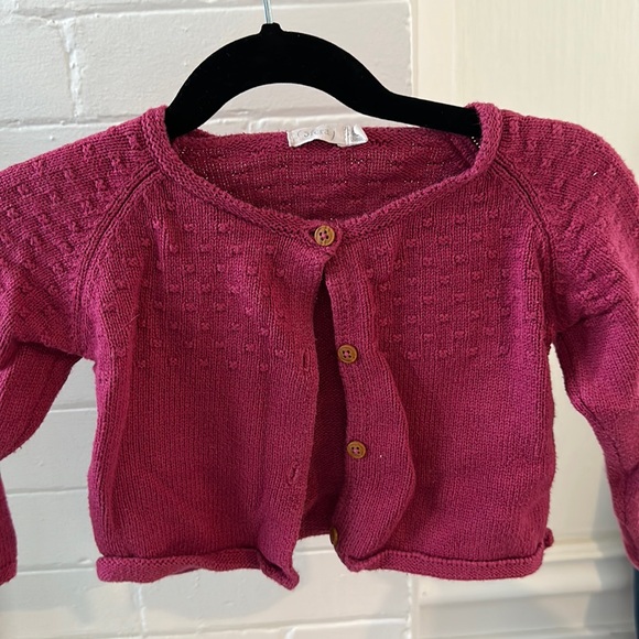24-36M Sfera Pink Knit Girls Cardigan - Picture 1 of 2
